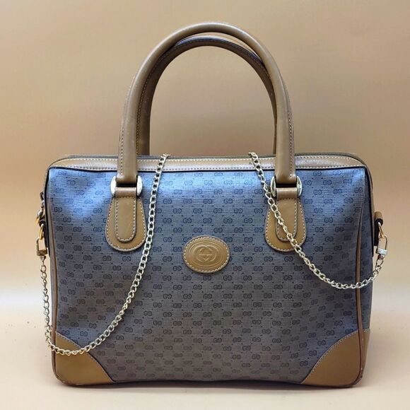 Authentic Gucci GG Monogram Satchel Bag - Picture 1 of 12